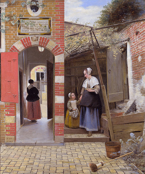 Piete de Hooch-The Courtyard of a House in Delft.jpg